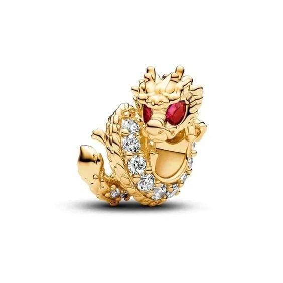 Pangama Jewelry Charm Game of Thrones Golden Dragon Charm