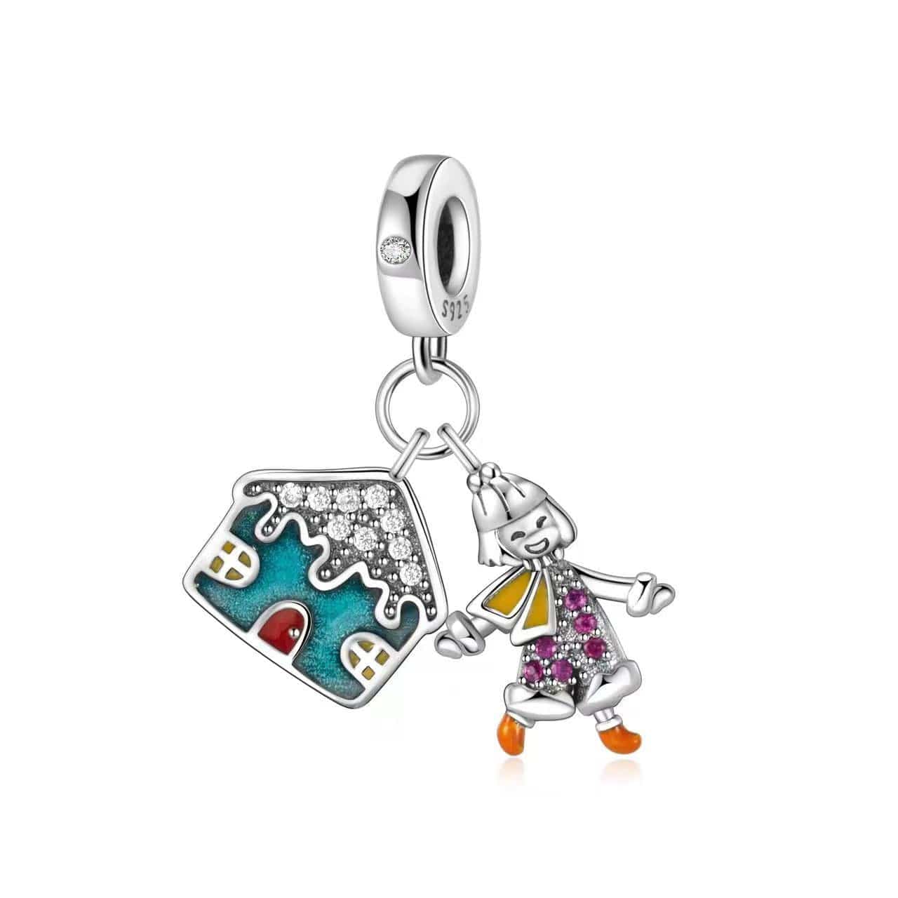 Pangama Jewelry Charm Gingerbread House & Toy Clown Charm