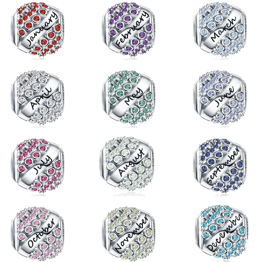 Pangama Jewelry Charm Glittering Birthstone Bead Charms