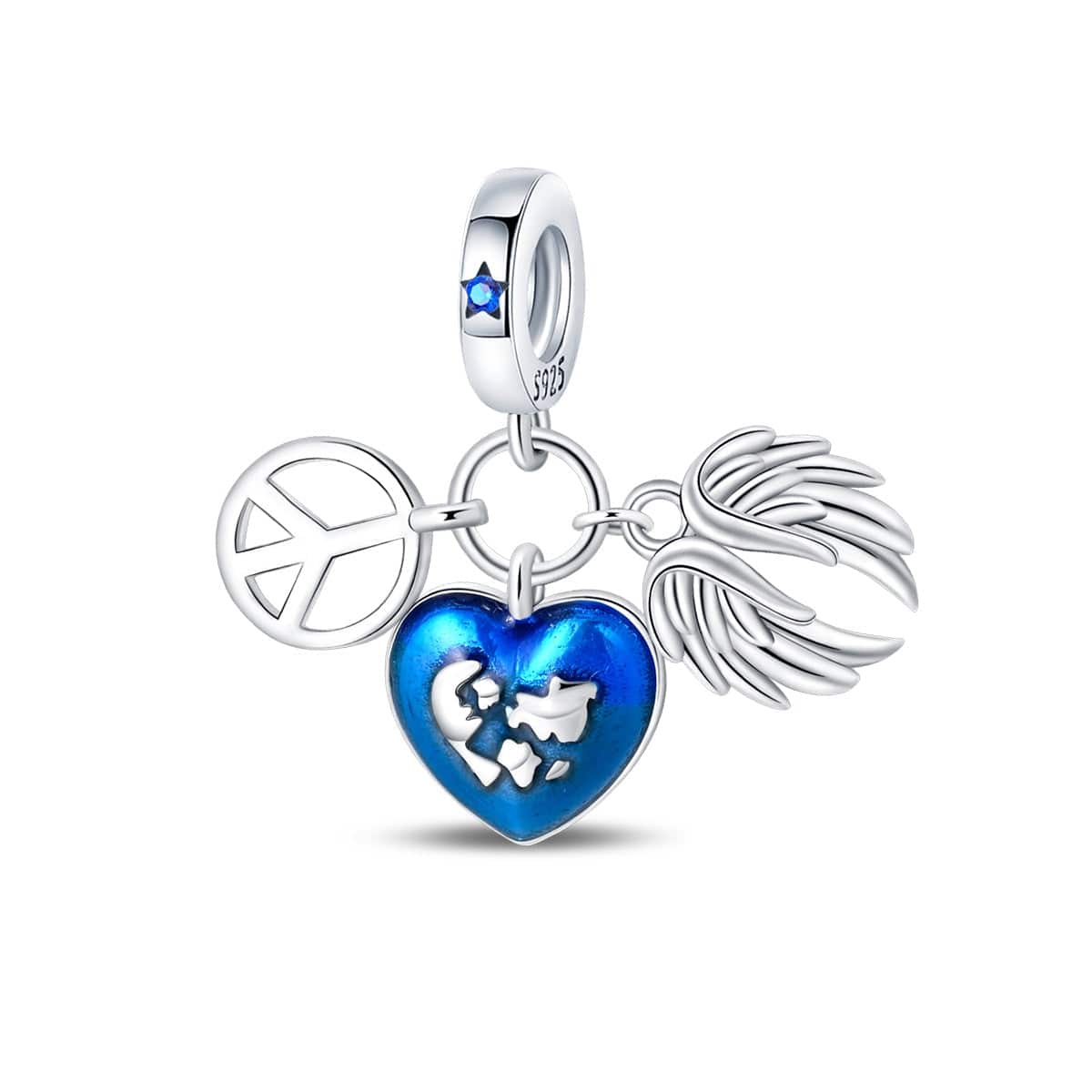 Pangama Jewelry Charm Global Harmony Heart Pendant