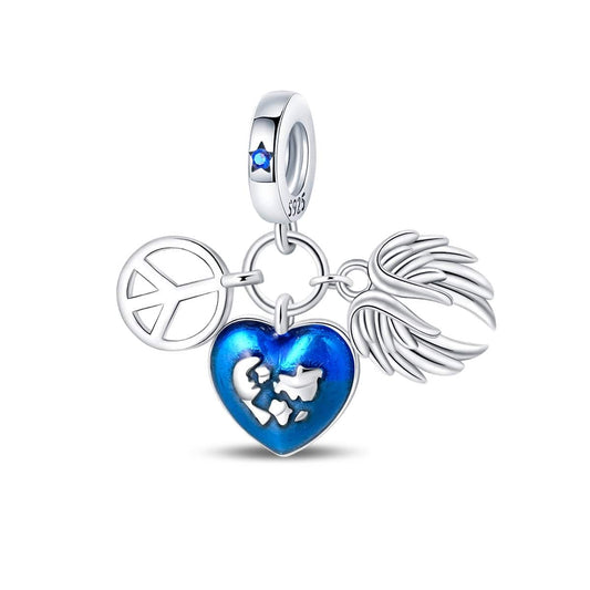 Pangama Jewelry Charm Global Harmony Heart Pendant