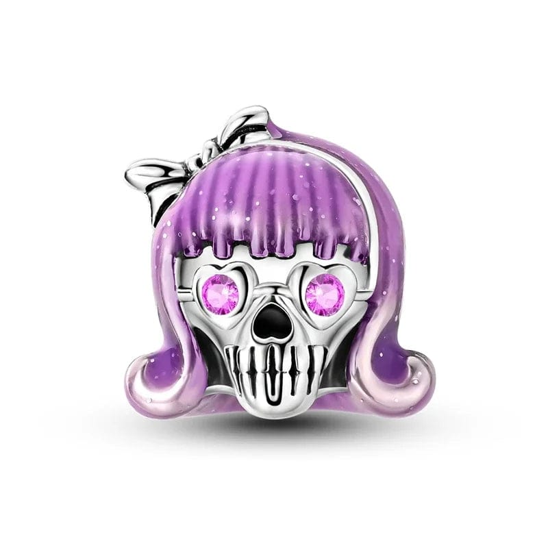 Pangama Jewelry Charm Glow in the Dark Girly Skull Charm