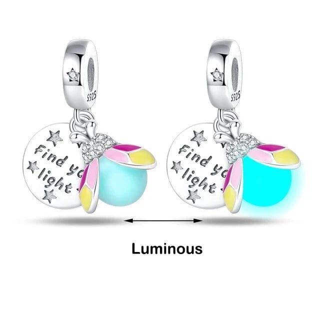 Pangama Jewelry Charm Glow in the Dark Luminous Firefly Charm