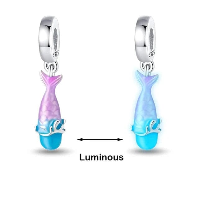 Pangama Jewelry Charm Glow in the Dark Luminous Fish Charm