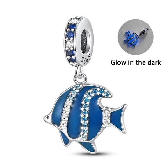 Pangama Jewelry Charm Glow in the Dark Luminous Ocean Fish