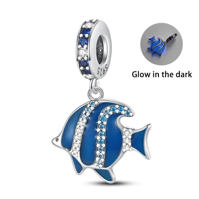 Pangama Jewelry Charm Glow in the Dark Luminous Ocean Fish