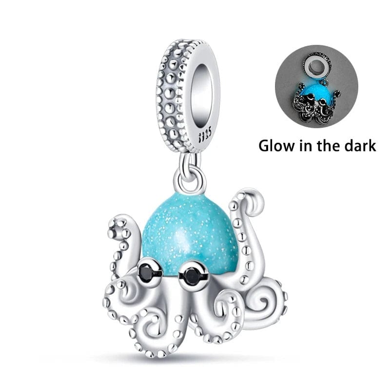 Pangama Jewelry Charm Glow in the Dark Luminous Octopus Dangle Charm