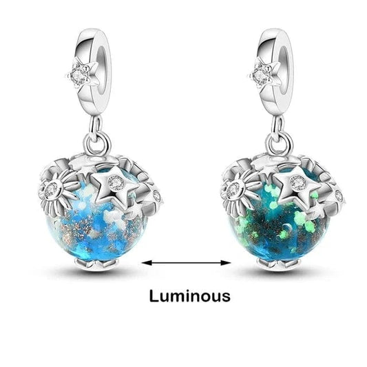 Pangama Jewelry Charm Glow in the Dark Luminous Sky in The Stars Dangle Charm