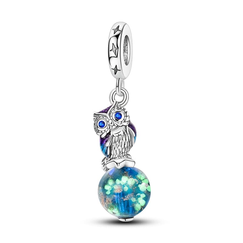 Pangama Jewelry Charm Glow in the Dark Owl Charm