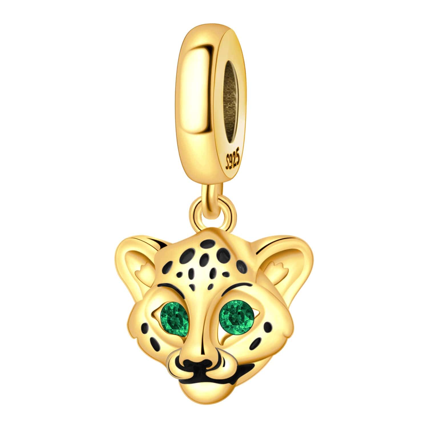 Pangama Jewelry Charm Golden Cheetah Dangle Charm