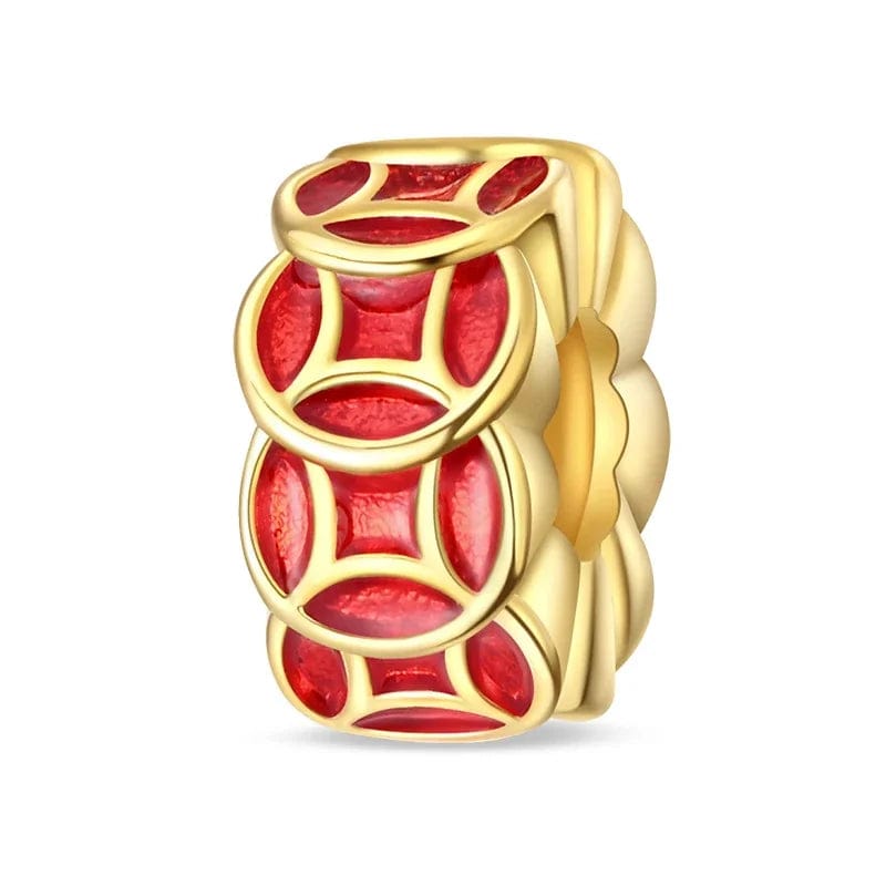 Pangama Jewelry Charm Golden Red Lucky Lantern Charm