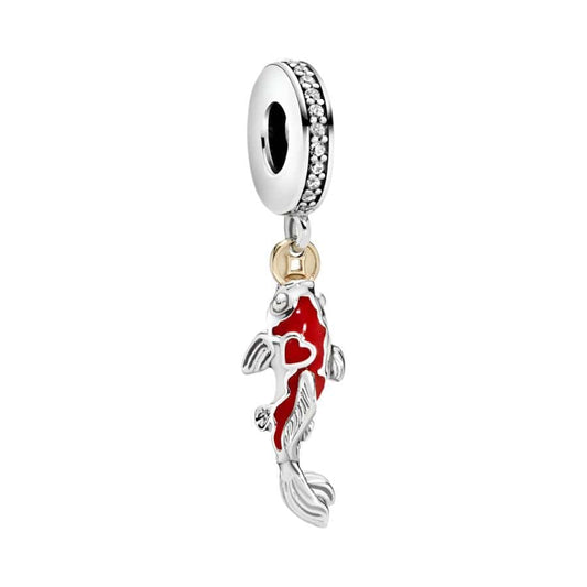 Pangama Jewelry Charm Good Fortune Carp Koi Fish Dangle Charm