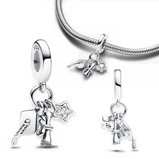 Pangama Jewelry Charm Graduation Triple Dangle Charm