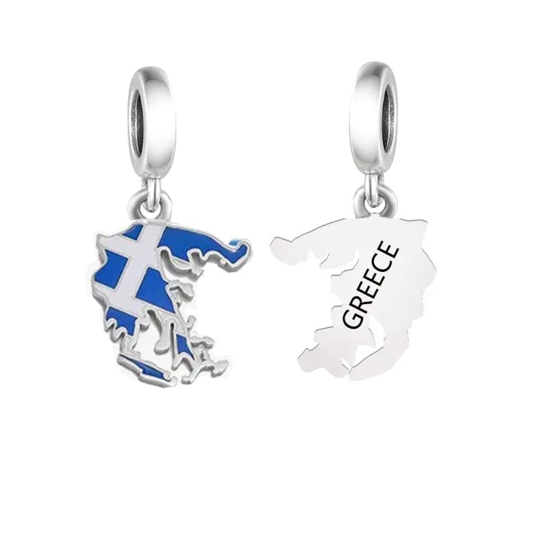 Pangama Jewelry Charm Greece Map Dangle Charm