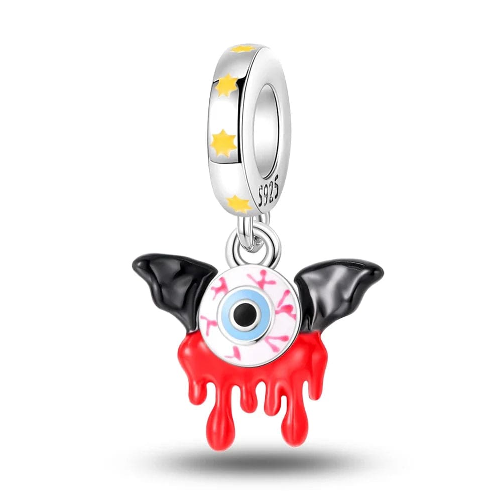 Pangama Jewelry Charm Halloween Red Dripping Eye Dangle Charm