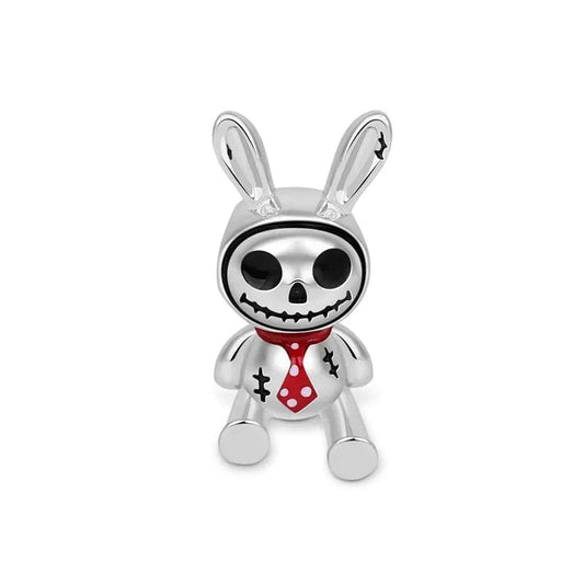 Pangama Jewelry Charm Halloween Scary Bunny Rabbit Charm