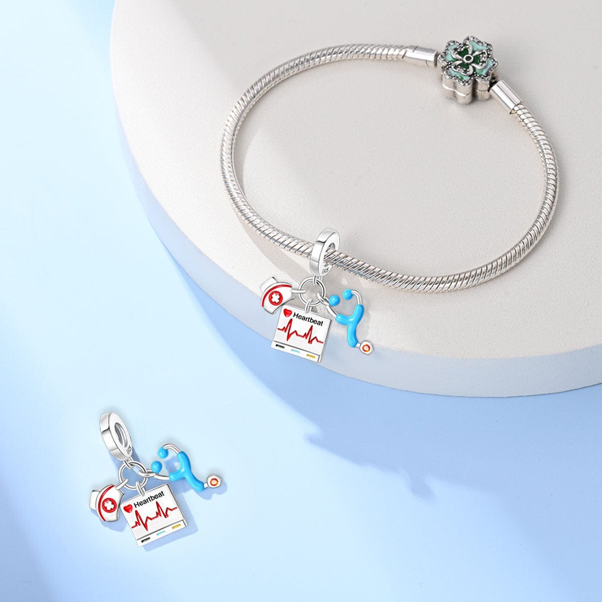 Pangama Jewelry Charm Heartbeat & Medical Essentials Charm