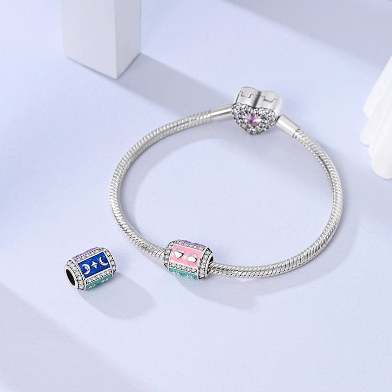 Pangama Jewelry Charm Hearts & Sparkle Colorful Band Charm