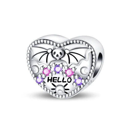 Pangama Jewelry Charm Hello Halloween Heart Charm