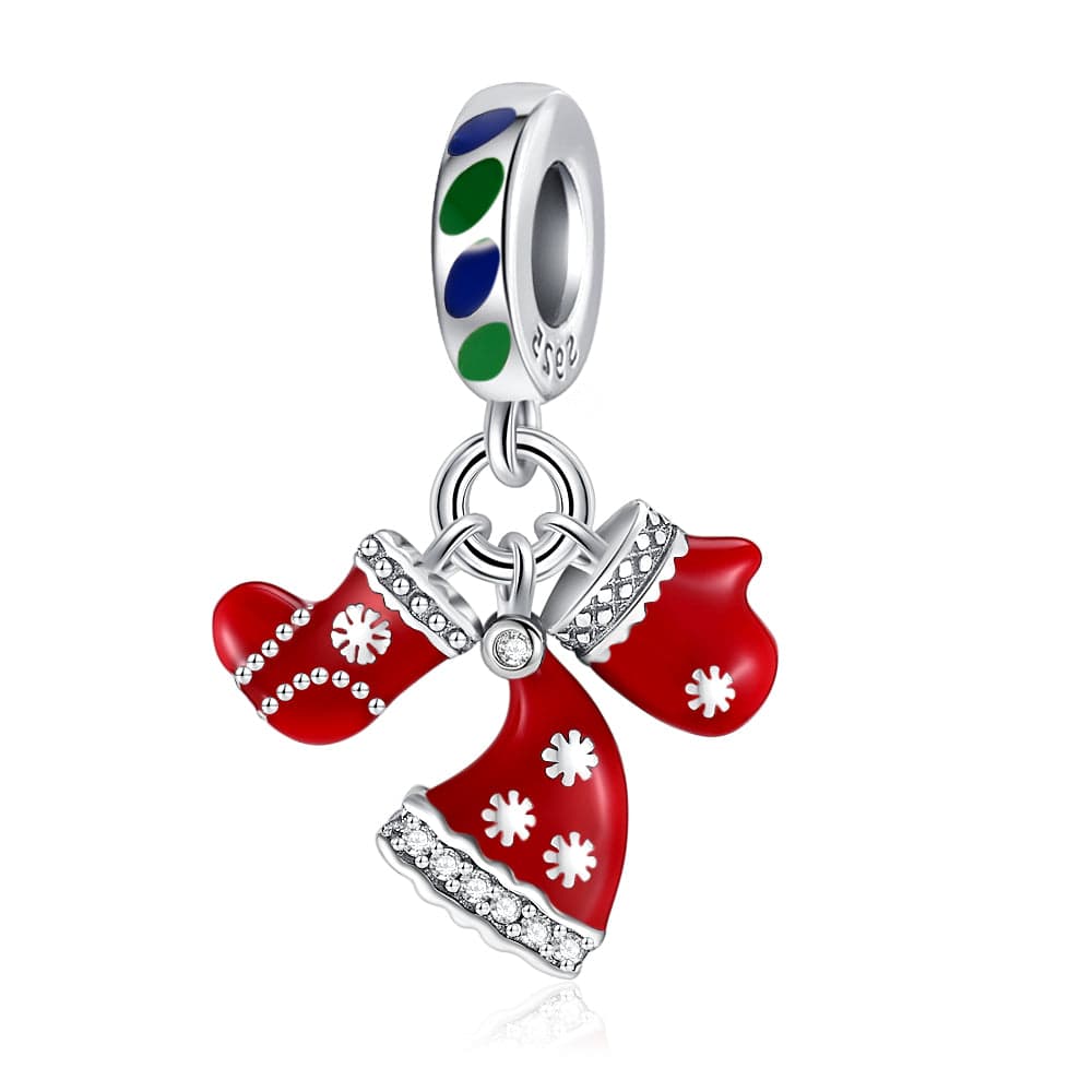 Pangama Jewelry Charm Holiday Stocking & Hat Triple Dangle Charm