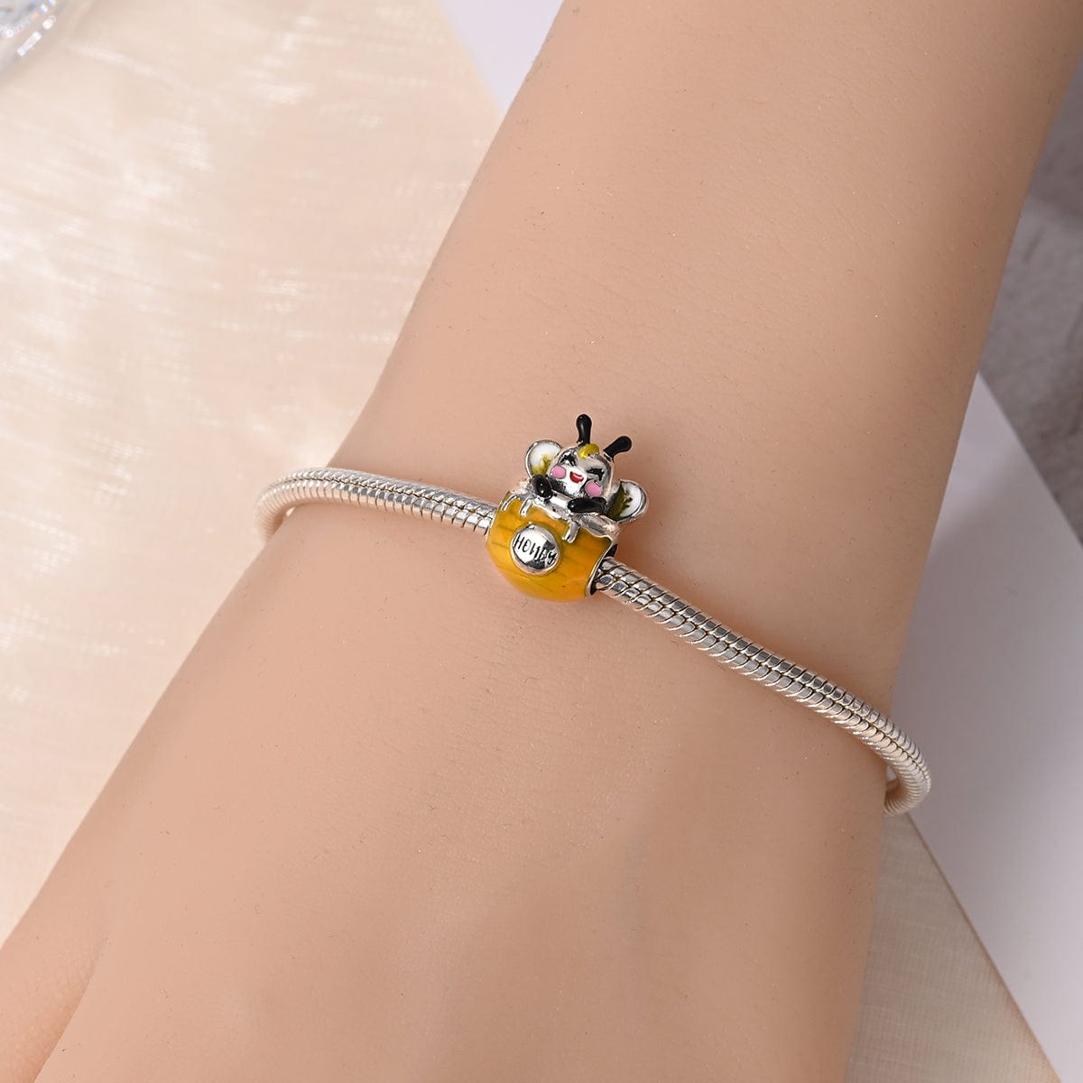 Pangama Jewelry Charm Honey Bee in Pot Charm