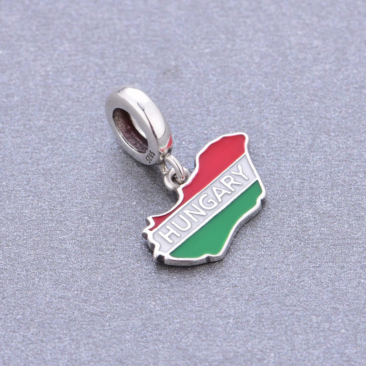 Pangama Jewelry Charm Hungary Map Dangle Charm