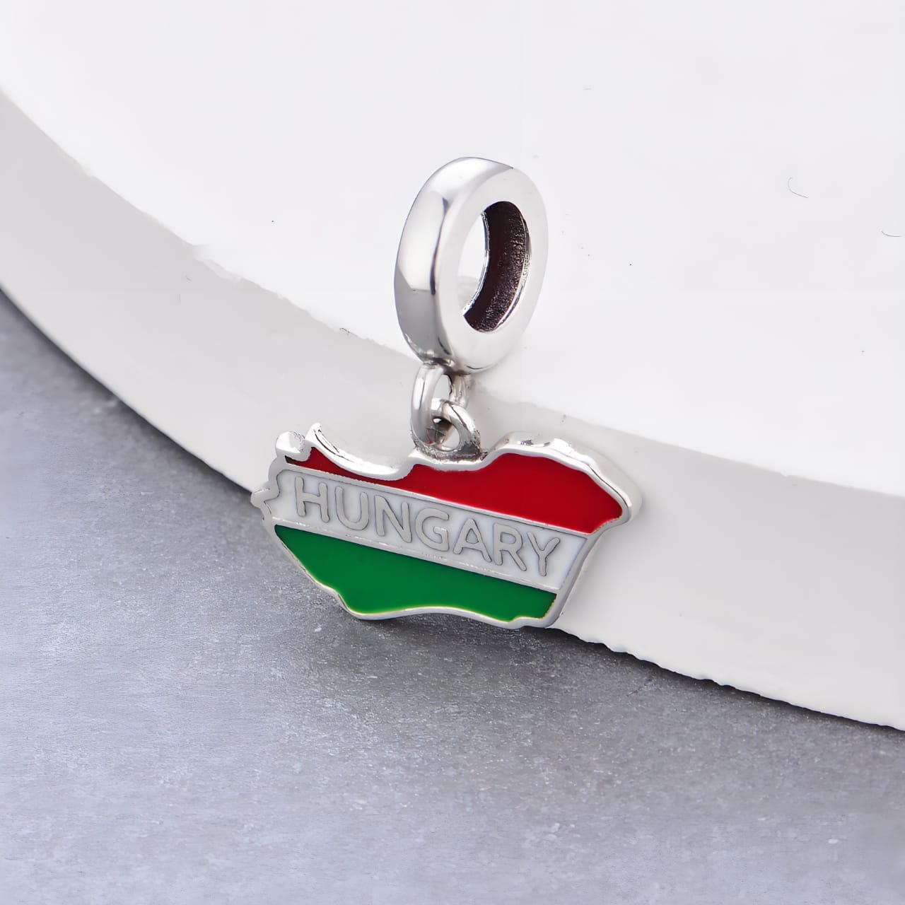 Pangama Jewelry Charm Hungary Map Dangle Charm