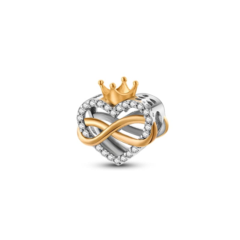 Pangama Jewelry Charm Infinity Queen Crown Heart Charm