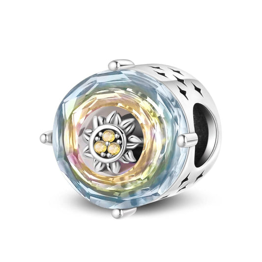 Pangama Jewelry Charm Iridescent Sunflower Crystal Charm