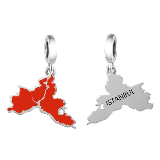 Pangama Jewelry Charm Istanbul Map Dangle Charm