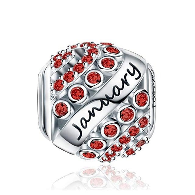 Pangama Jewelry Charm January Glittering Birthstone Bead Charms