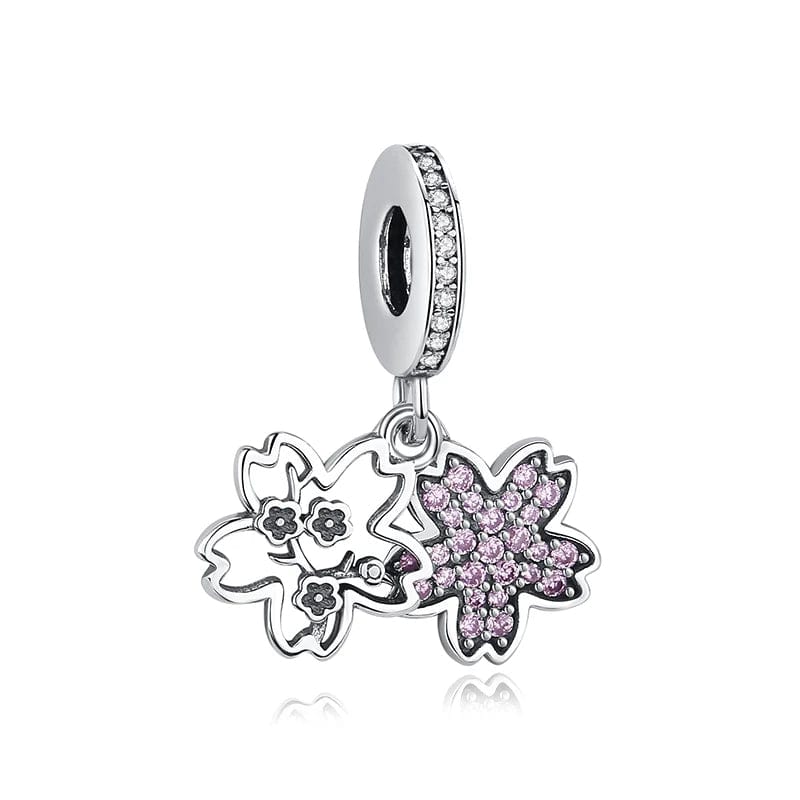 Pangama Jewelry Charm Japanese Flower Dangle Charm