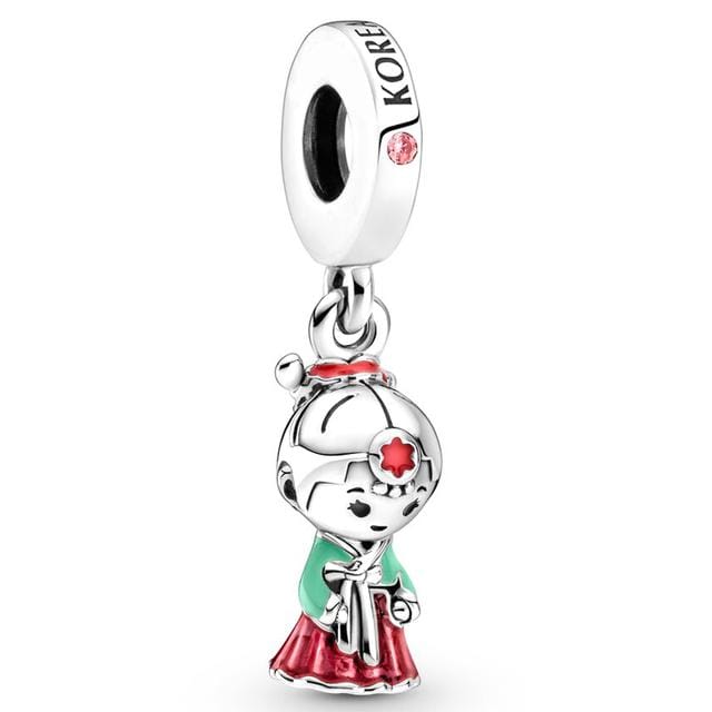 Pangama Jewelry Charm Korean Doll Hanbok Dangle Charm