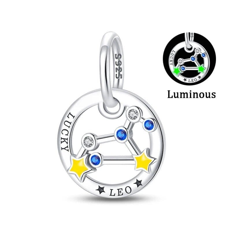 Pangama Jewelry Charm Leo Astrology Signs Zodiac Constellation Luminous Charms