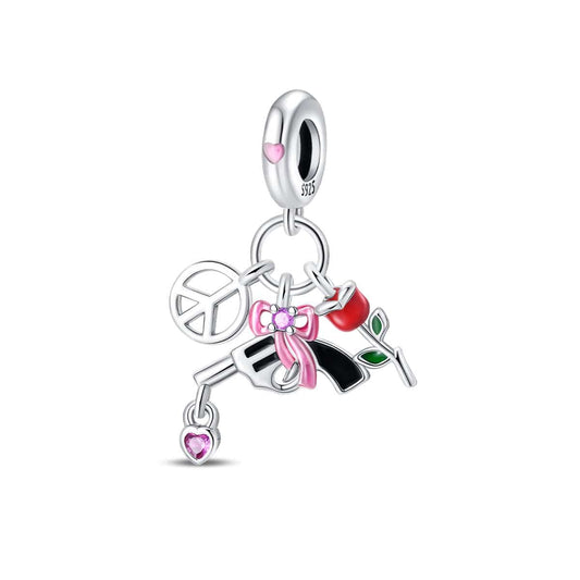 Pangama Jewelry Charm Love, Peace, and Rebellion Charm