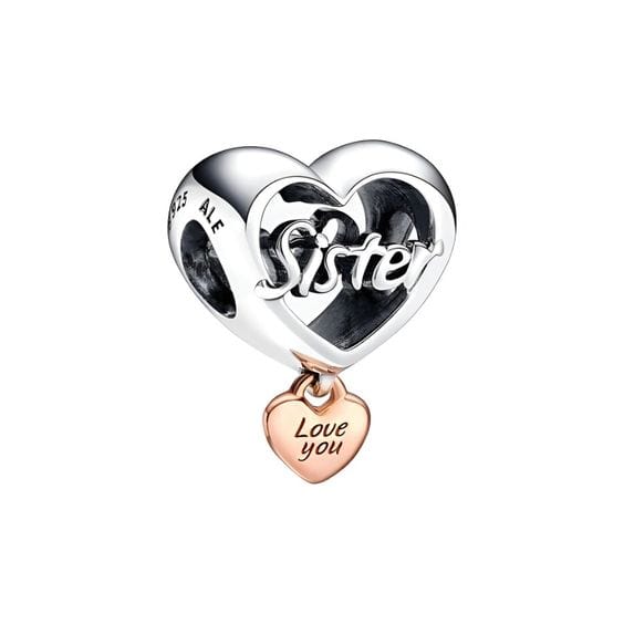 Pangama Jewelry Charm Love You Sister Heart Charm