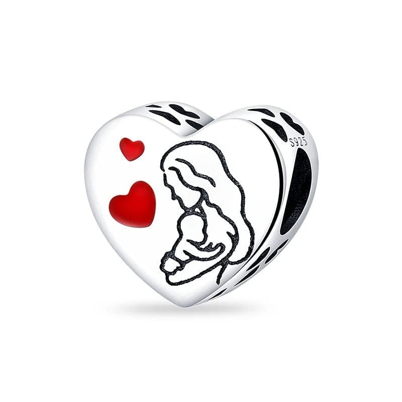 Pangama Jewelry Charm Lovely Mom Heart Charm