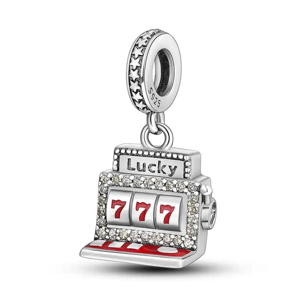 47+ Grams Big 3'' Lucky popular 777 Casino Slot Machine Jackpot Money Bag Pendant Charm