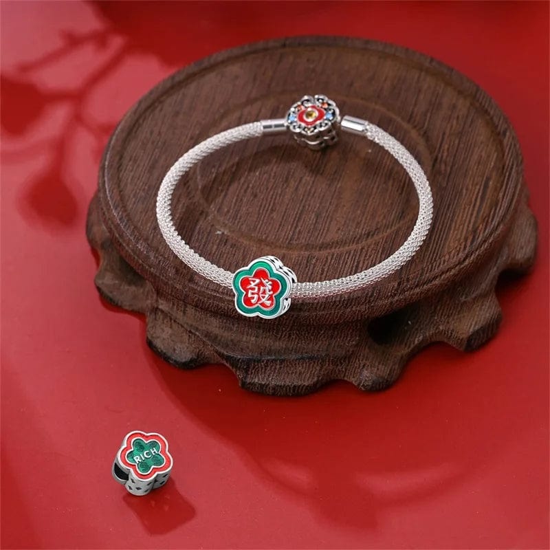 Pangama Jewelry Charm Lucky Mahjong Flower Charm