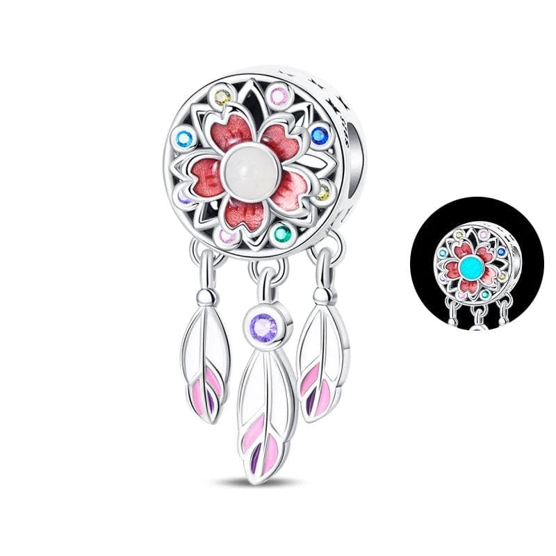 Pangama Jewelry Charm Luminous Dreamcatcher Dangle Charm