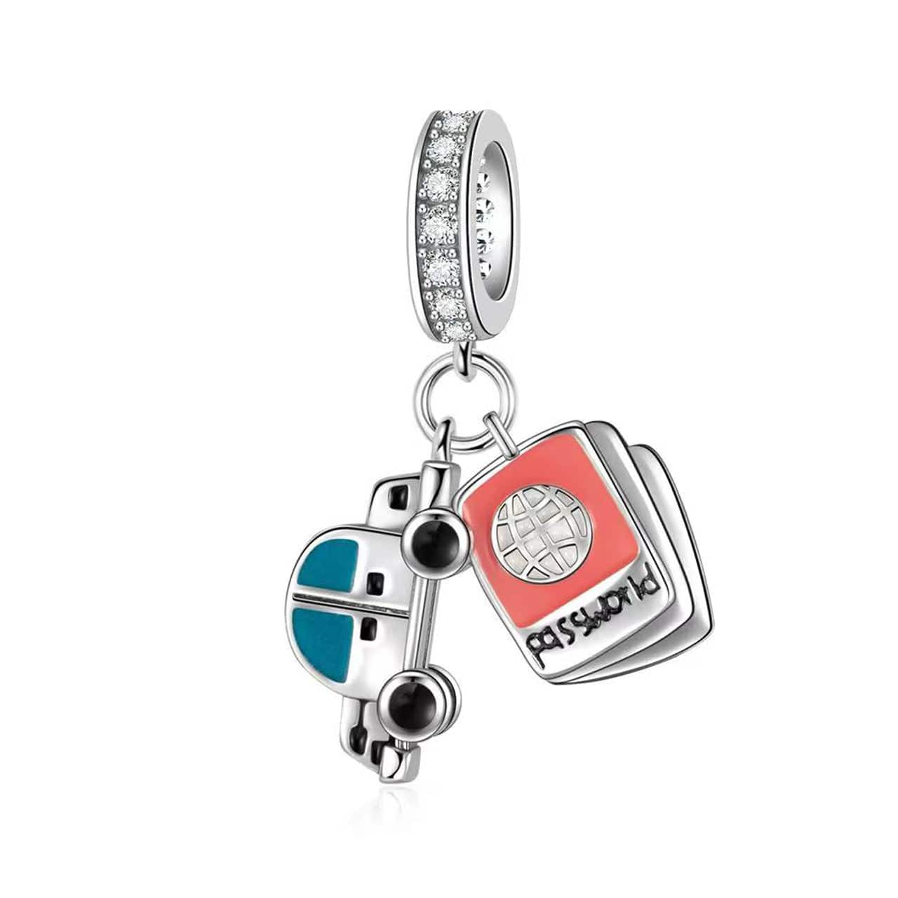 Pangama Jewelry Charm Luminous Passport & Car Travel Dangle Charm