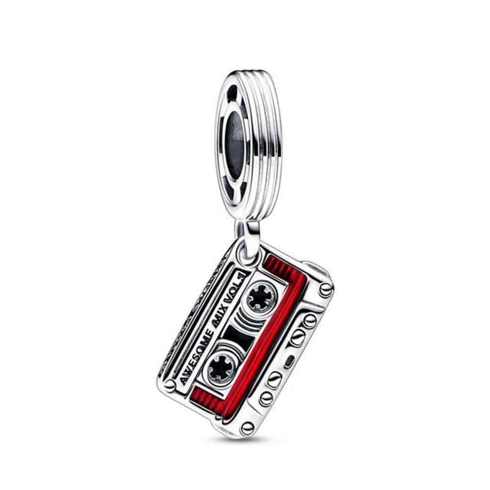 Pangama Jewelry Charm Marvel Guardians of the Galaxy Cassette Tape Dangle Charm