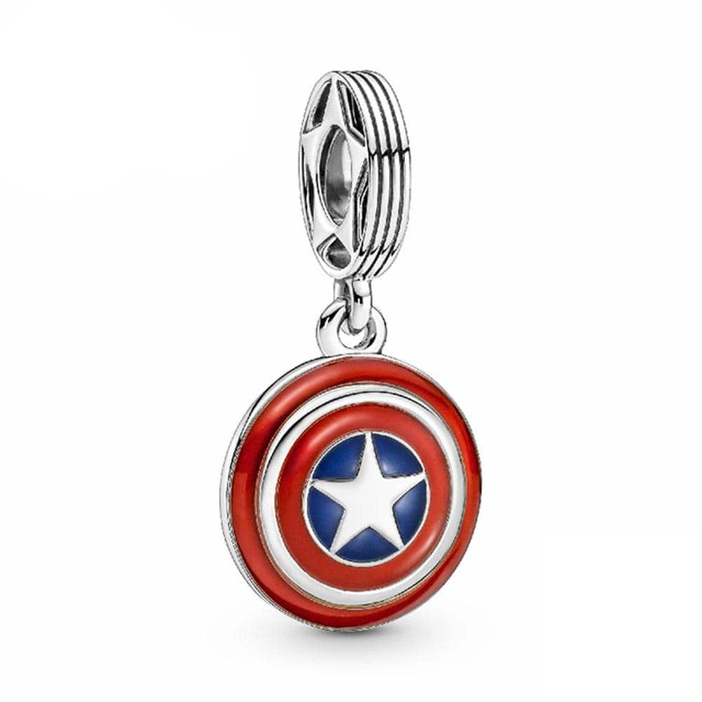 Pangama Jewelry Charm Marvel The Avengers Captain America Shield Dangle Charm