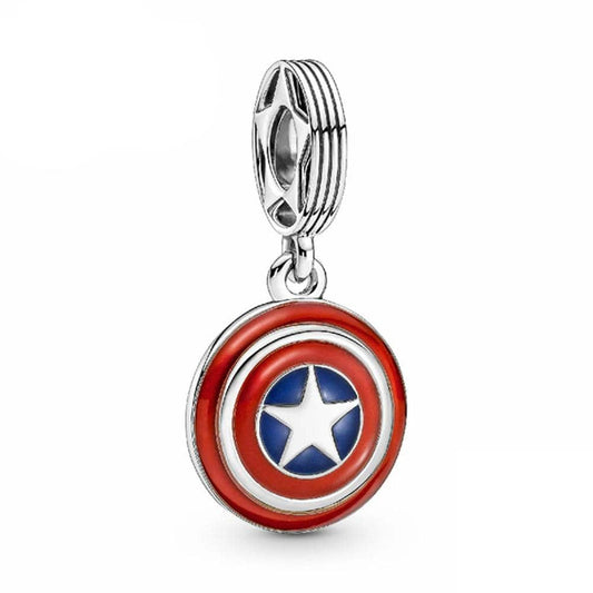 Pangama Jewelry Charm Marvel The Avengers Captain America Shield Dangle Charm