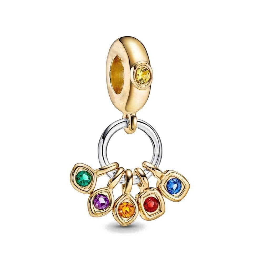 Pangama Jewelry Charm Marvel The Avengers Infinity Stones Dangle Charm