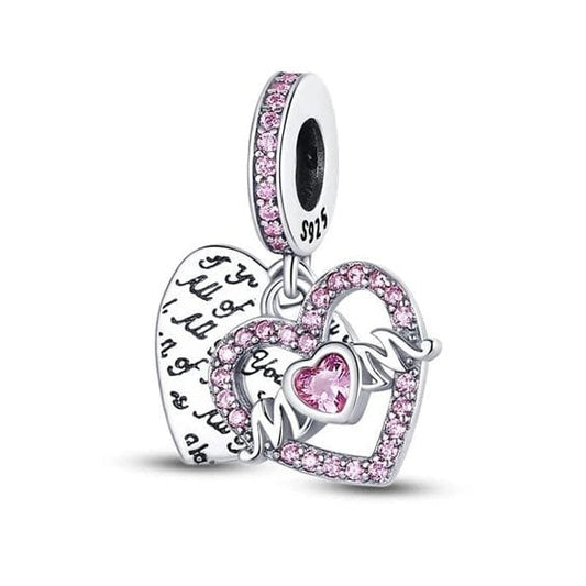 Pangama Jewelry Charm Mom Heart Dangle Charm