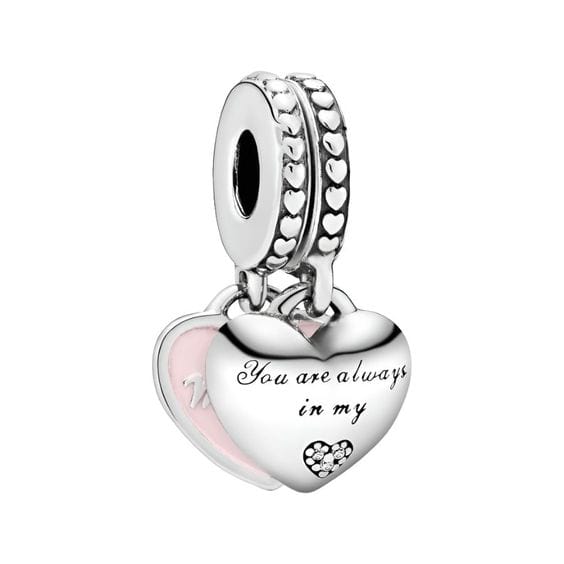 Pangama Jewelry Charm Mother & Daughter Hearts Dangle Charm