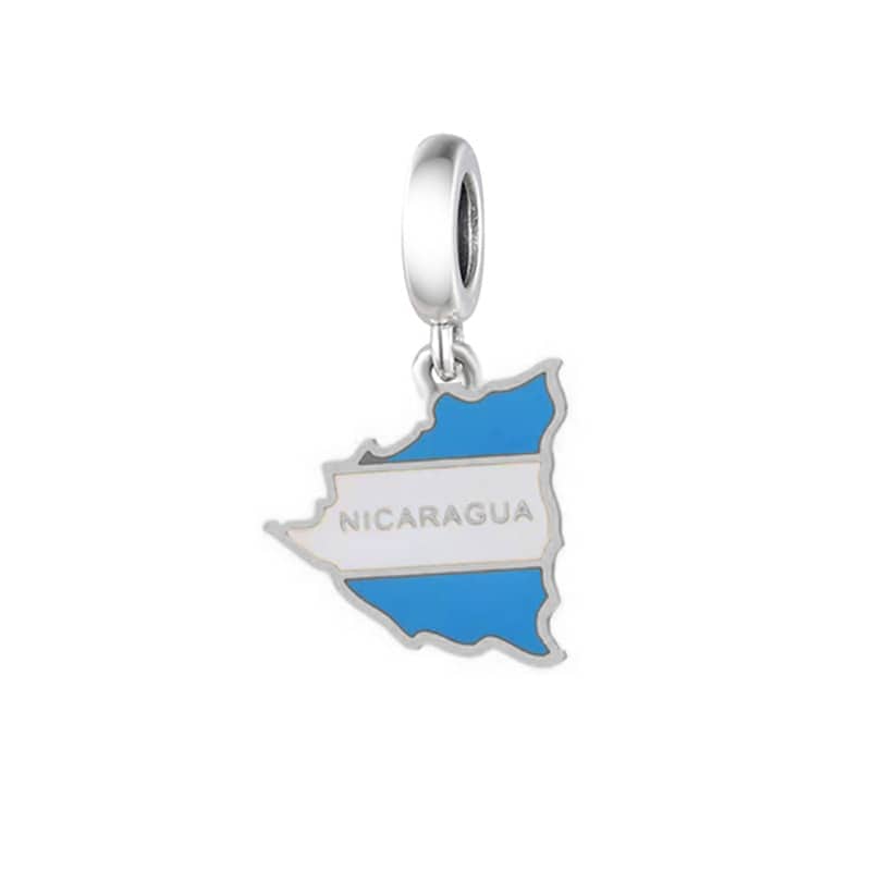 Pangama Jewelry Charm Nicaragua Map Dangle Charm