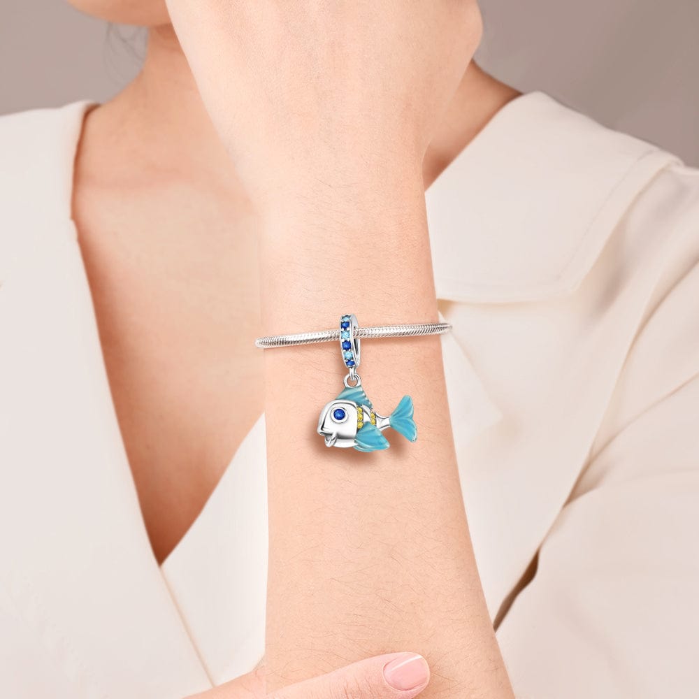 Pangama Jewelry Charm Ocean Blue Fish Charm