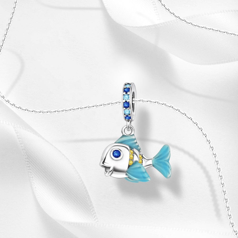 Pangama Jewelry Charm Ocean Blue Fish Charm